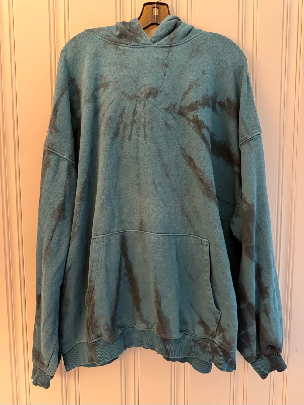 No Boundaries Teal Blue Tie-Dye Crewneck Hoodie